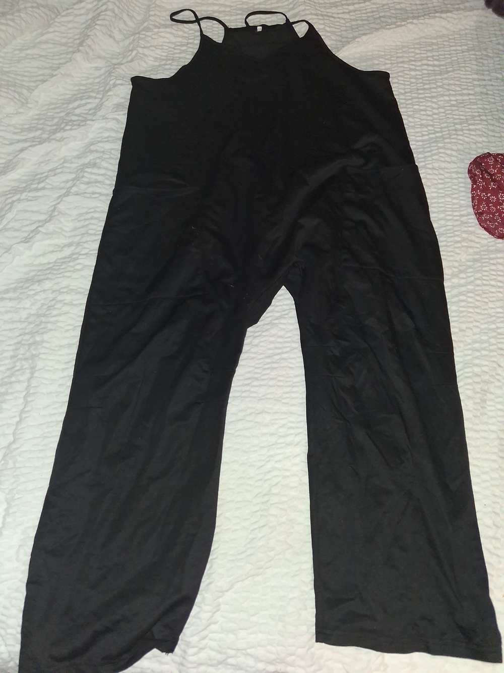 Black Strappy Wide-Leg Jumpsuit